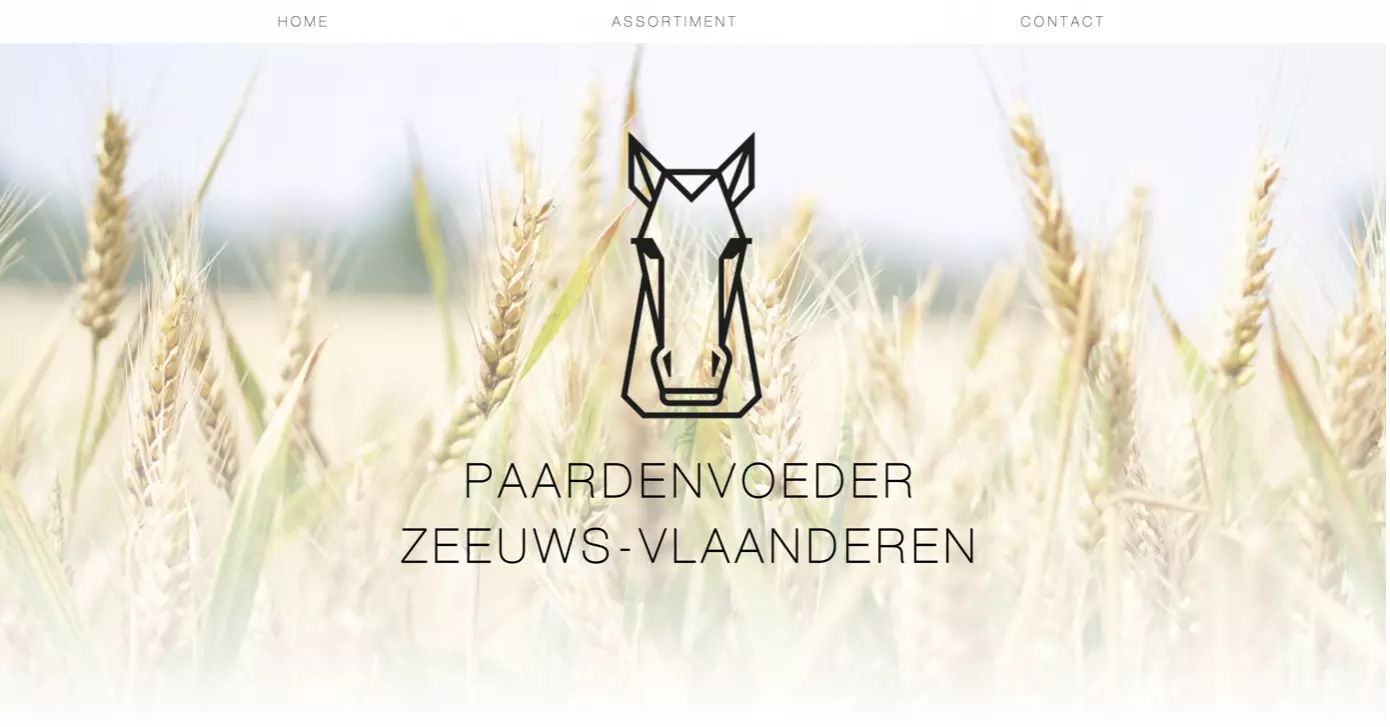 Onepage Website gemaakt voor Paardenvoeder Zeeuws-Vlaanderen